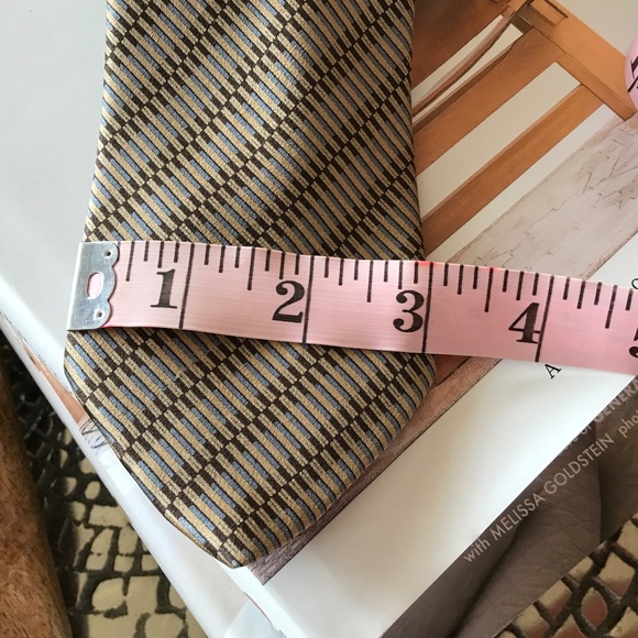 STEFANO RICCI GEOMETRIC STRIPE SILK TIE - Picture 5 of 11